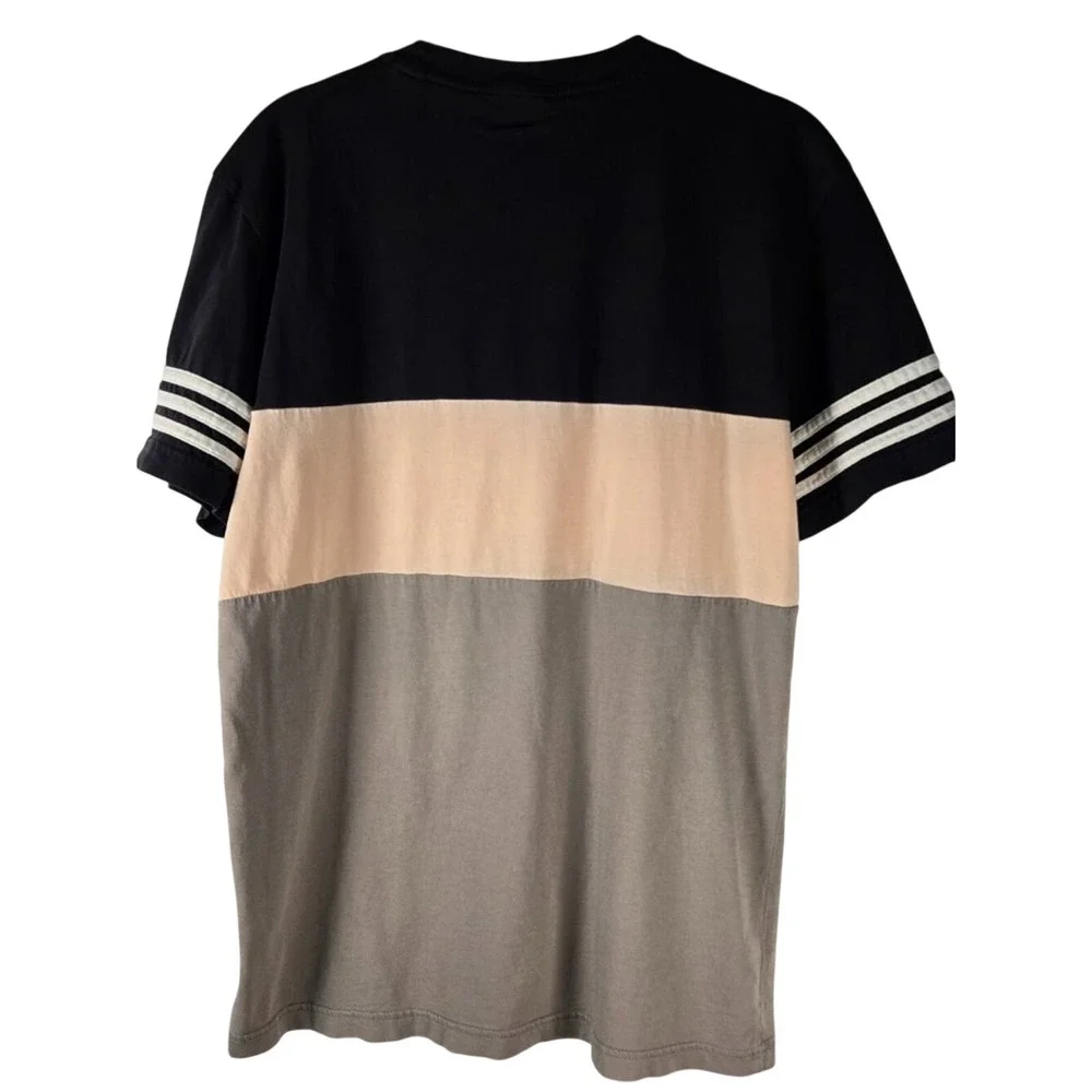 Blokecore Retro Adidas Originals TriColor Block Logo Sporty Athleisure T‑Shirt M